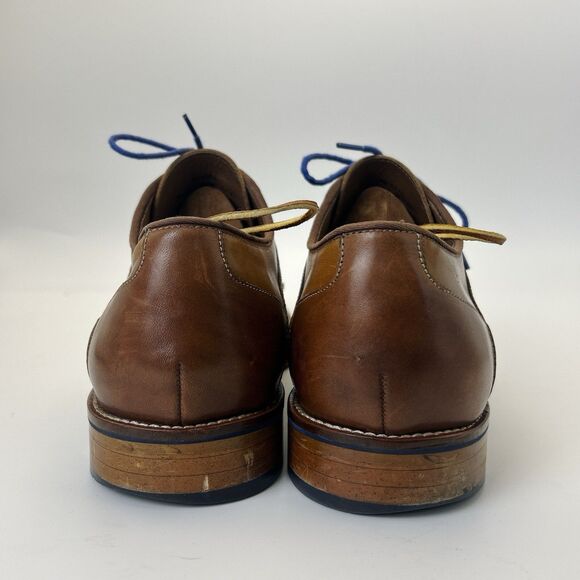 JOHNSTON & MURPHY Conard Saddle Shoes Mens Sz 12 M Brown Leather Lace Up 203316 - Picture 4 of 7